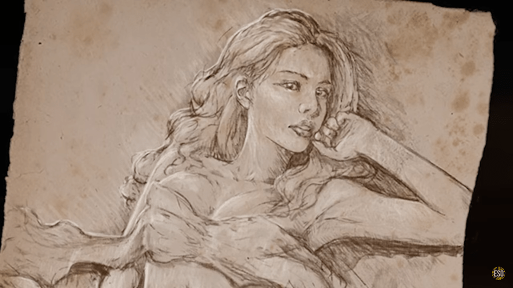 Screenshot of Beautiful Liliana in the Chamber of Ecstasy in Tainted Grail: The Fall of Avalon.