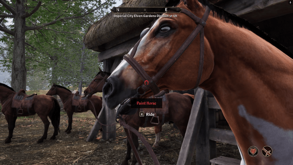Paint Horses in Elder Scrolls Oblivion: Remastered Edition.