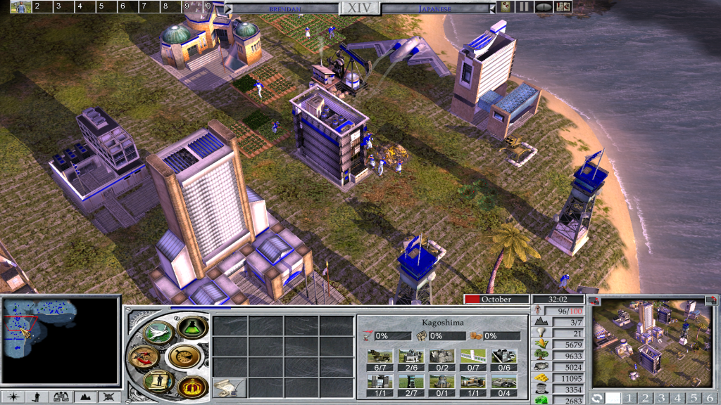 Empire Earth 2 Japanese City in Game.