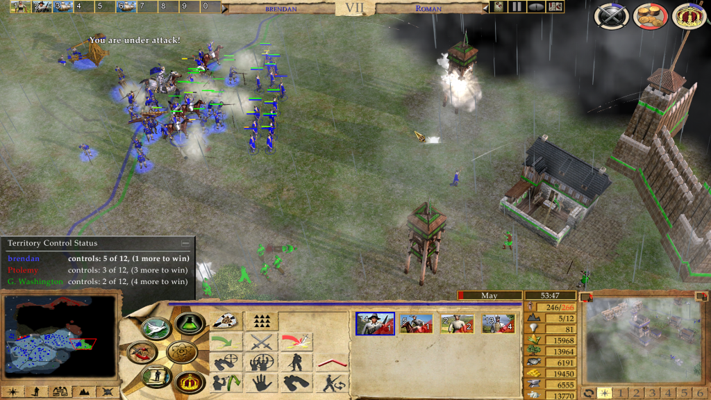 Empire Earth 2 Rain Weather Effects in game