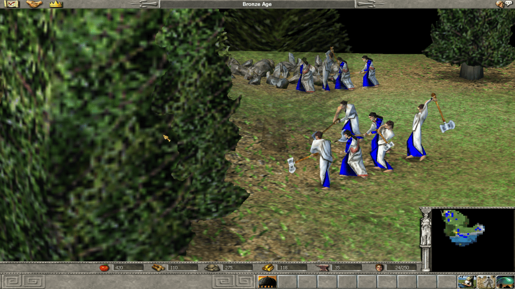 Empire Earth Citizens Chopping Trees