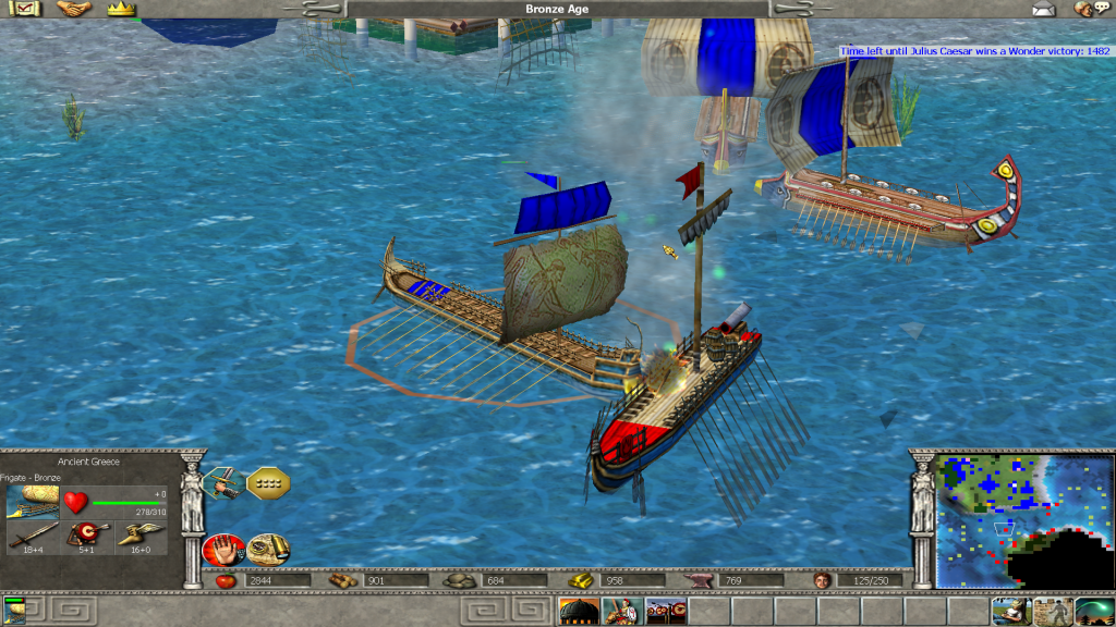 Empire Earth Galleys vs Battleships Ancient Greece