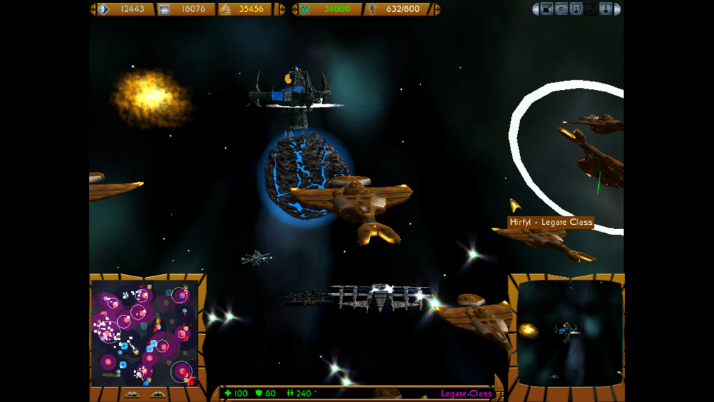 Cardassian Legate Class firing artillery at a Klingon base.