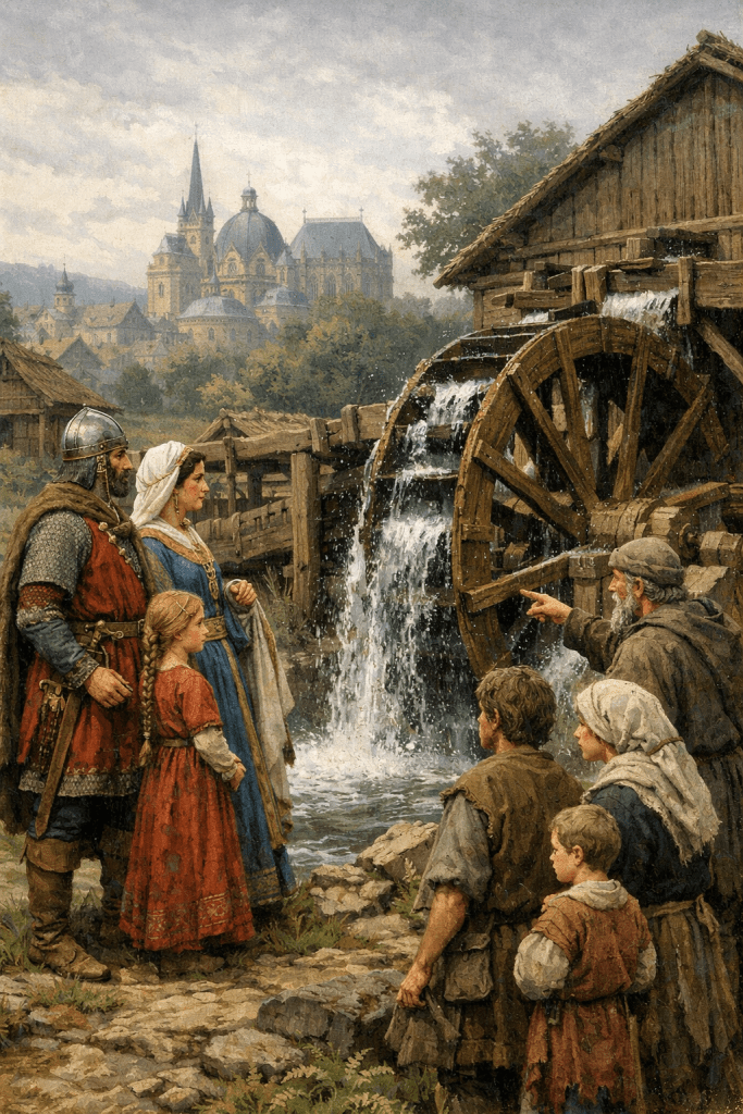 Carolingian Scene in 800 AD under Charlemagne.