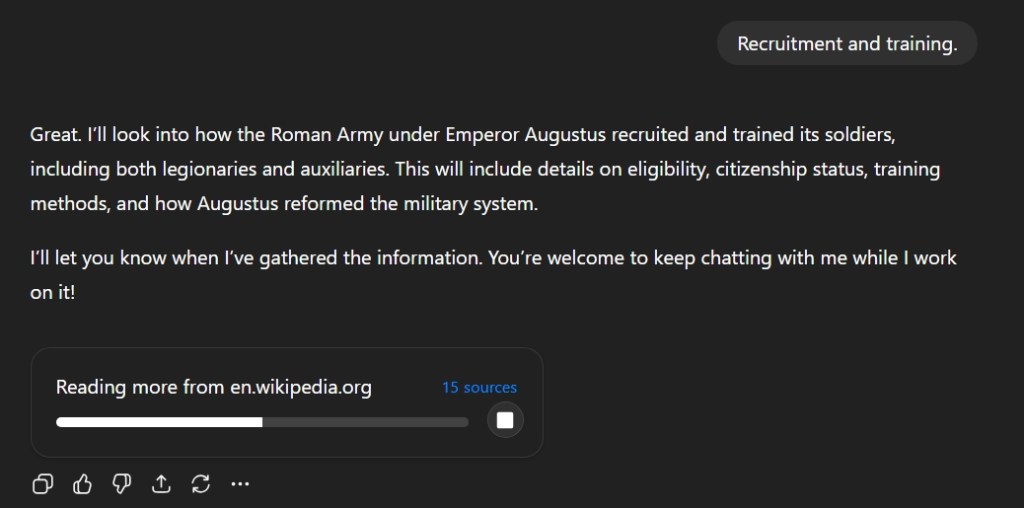 ChatGPT Deep Research Sources Screen