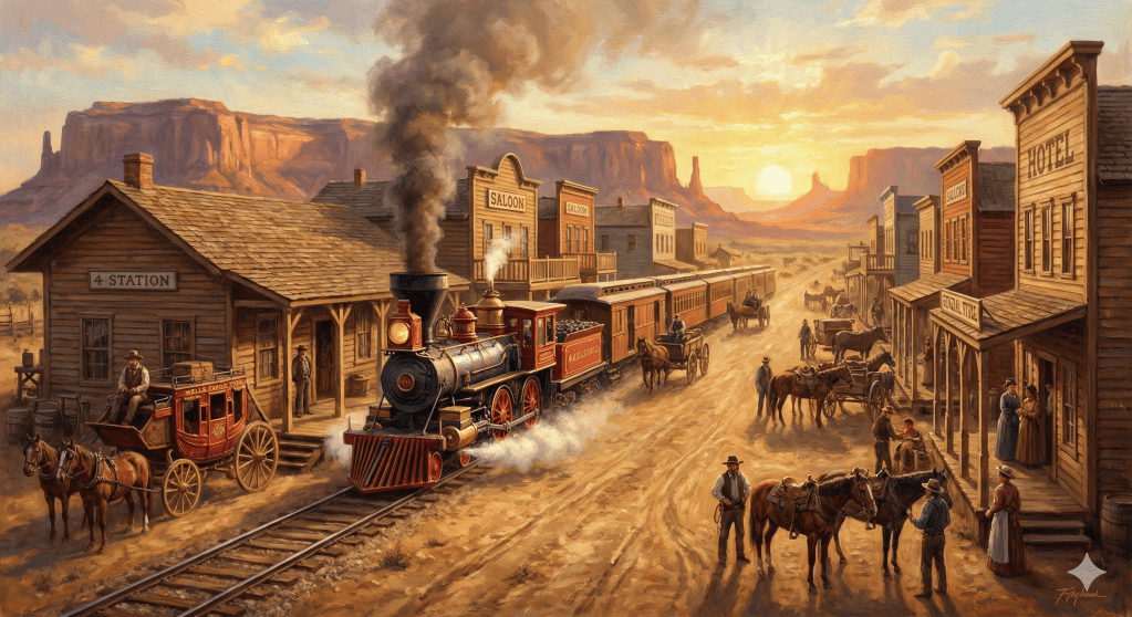 Wild West Town AI Generated image